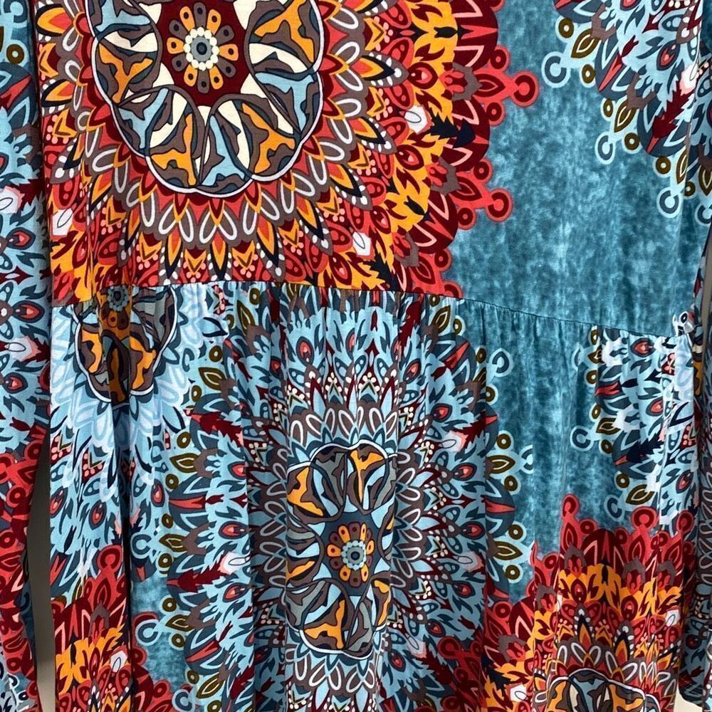 NWT DB Moon Pullover Jersey Shift Dress Boho Soft & Comfy Multi 3XL - Picture 6 of 15
